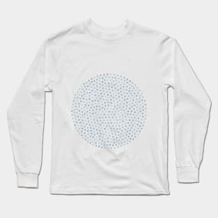 Dotwork - circles in blue an grey isolated on background Long Sleeve T-Shirt